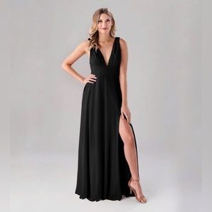 Black bridesmaid dress from Kennedy Blue. Style name: Rose. Worn once.